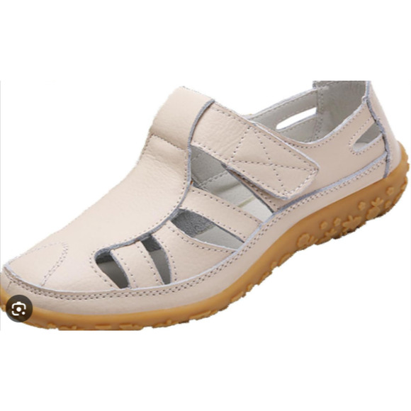 Aasics Women's Ivory Cutout Sandal Comfort Shoes Size 42 US 10/11 - Picture 1 of 7